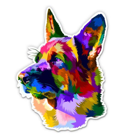 German Shepherd - 3" Vinyl Sticker - for Car Laptop Water Bottle Phone - Waterproof Decal German Shepherd - 3" Vinyl Sticker - for Car Laptop Water Bottle Phone - Waterproof Decal
