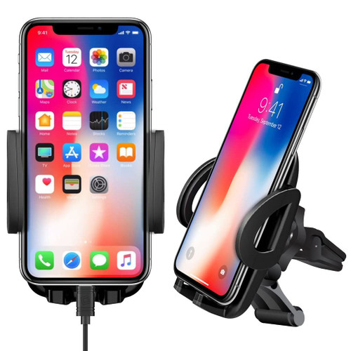 Full 360 Multi Mount Works for Xiaomi Redmi Note 5 Pro and Car Holder is Fully Adjustable, Portable, Durable up to 3.5inch Wide Screens and 8 pounds! [Black]