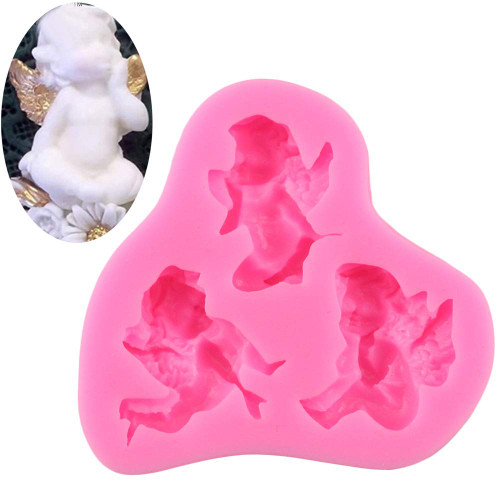 Angel Cake Fudge Decoration Tool Silicone Chocolate Candy Polymer Clay Mold