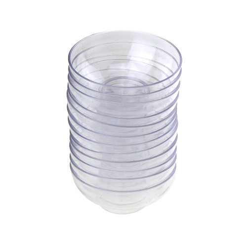 Homeford Clear Plastic Appetizer Dessert Mini Cup Dish Bowl Disposable Reusable, 2-3/4-inch, 12-count