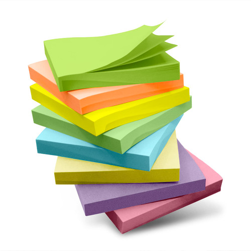 Qhou Sticky Notes, 3x3 inches,8 Pads, Pastel Sticky Notes, Self-Stick Note Pads, Sticky Pads, Sticky Notes Aesthetic, Colorful Sticky Notes for Study, Work, Daily Life,100 Sheets/Pad
