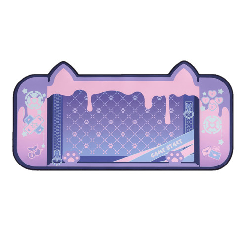 YOCORE Cute Purple Gamer Mouse Pad-Large Non-Slip Rubber Base Desk Pad-Easy Clean Laptop Desk Mat for Gaming, Writing, or Home Office Work