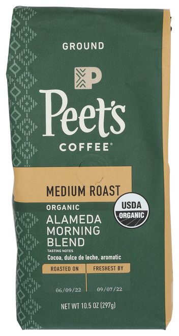 Peet's Coffee & Tea Organic Alameda Morning Blend Medium Roast Coffee, 10.5 OZ