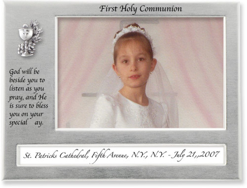 Cathedral Art (Abbey & CA Gift First Holy Communion Caption Frame, Grey