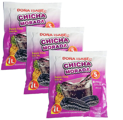 Dona Isabel Peruvian Chicha Morada Mix (Purple Corn Powder Drink Mix) - 4.2 Oz (3-Pack)