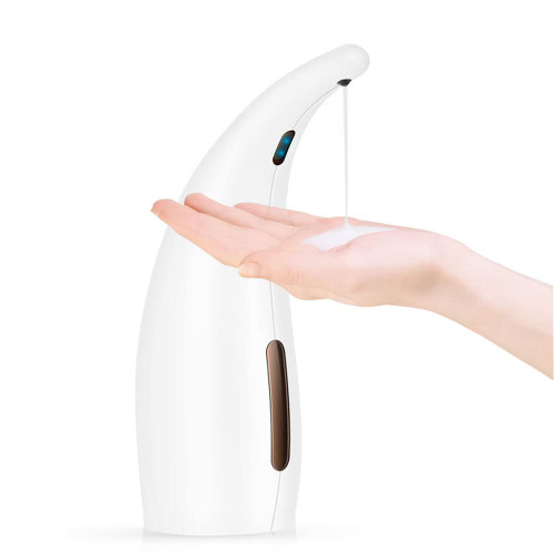 KEAON Soap Dispenser, Automatic Soap Dispenser Touchless Bath Kitchen Countertop Soap Dispenser with Infrared Motion Sensor, IPX6 Waterproof, White, 8.8x2.8x5.7 in KEAON Soap Dispenser, Automatic Soap Dispenser Touchless Bath Kitchen Countertop Soap Dispenser with Infrared Motion Sensor, IPX6 Waterproof, White, 8.8x2.8x5.7 in
