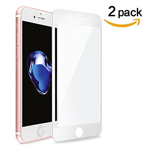 [2 Pack] iPhone 7 Plus 8 Plus Screen Protector, Rheshine iPhone 7 Plus 8 Plus Tempered Glass 3D Touch Layer Scratch-Resistant No-Bubble Glass Screen Protector for iPhone 7 Plus iPhone 8 Plus (White)