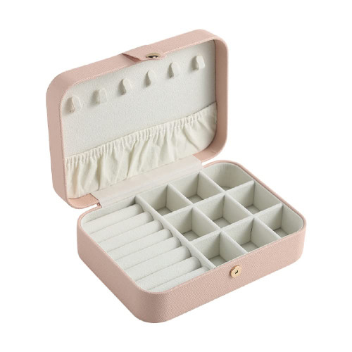 Small Jewelry Box Organizer Travel Jewelry Case for Women Girls, PU Leather Double Layer Mini Jewelry Organiser Storage Jewlery Boxes for Earrings, Rings, Necklaces, Bracelets, Pink Small Jewelry Box Organizer Travel Jewelry Case for Women Girls, PU Leather Double Layer Mini Jewelry Organiser Storage Jewlery Boxes for Earrings, Rings, Necklaces, Bracelets, Pink