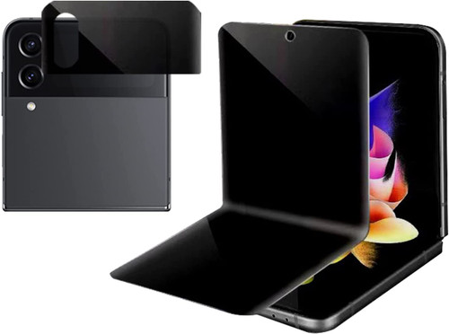 FYDIKHN Anti-Spy Anti-Glare Inner Screen Protector Designed for Samsung Galaxy Z Flip 4 5G 2022 and Privacy Outer Screen Protector Matte Soft Anti-Scratch Film Anti-Peeping Full Glue FYDIKHN Anti-Spy Anti-Glare Inner Screen Protector Designed for Samsung Galaxy Z Flip 4 5G 2022 and Privacy Outer Screen Protector Matte Soft Anti-Scratch Film Anti-Peeping Full Glue