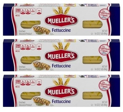 Mueller's Fettuccine Pasta, 16 oz (Pack of 3)