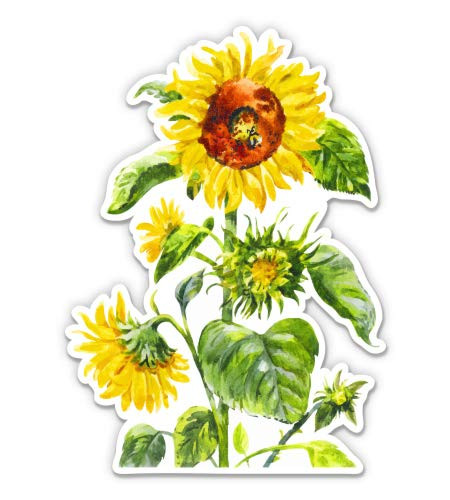 GT Graphics Express Sunflowers Painted Beautiful - 12" Vinyl Sticker Waterproof Decal
