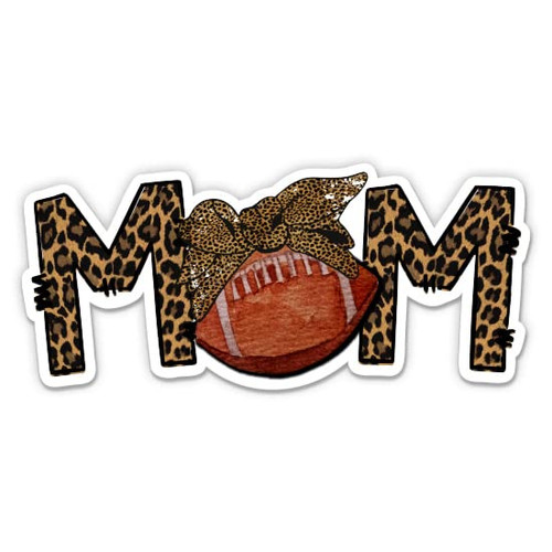 Football Mom Stickers - 2 Pack of 3" Stickers - Waterproof Vinyl for Car, Phone, Water Bottle, Laptop - Cute Bandana Football Decals (2-Pack)