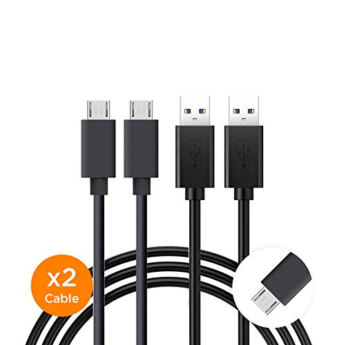Huawei Honor 6x (2016) Charger Micro USB 2.0 Cables by Truwire - {2 Cable} Black
