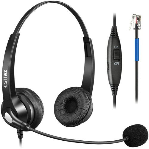 Callez Phone Headset RJ9 with Noise Cancelling Microphone & Mute Switch, Telephone Headset Compatible with Cisco IP Phones 7841 7942 7821 8841 7962 7945 7965 8845 8851 7811 7941 8811 8861