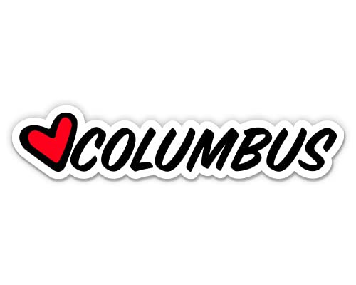 Squiddy Columbus Ohio Heart - Vinyl Sticker Decal for Phone, Laptop, Water Bottle (3" Wide)
