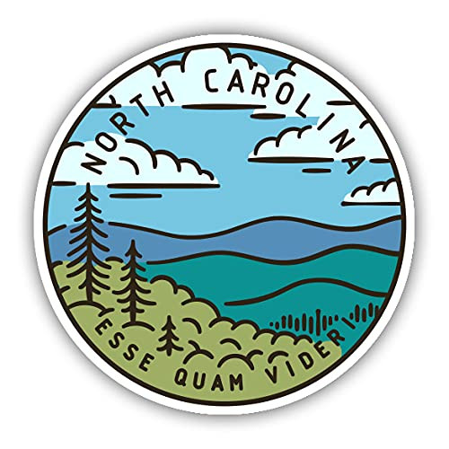 Squiddy North Carolina - Vinyl Sticker Decal for Phone, Laptop, Water Bottle (3" Wide)