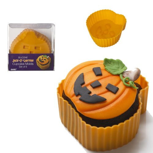 Jack-O-Lantern Silicone Cupcake Molds - Set of 6
