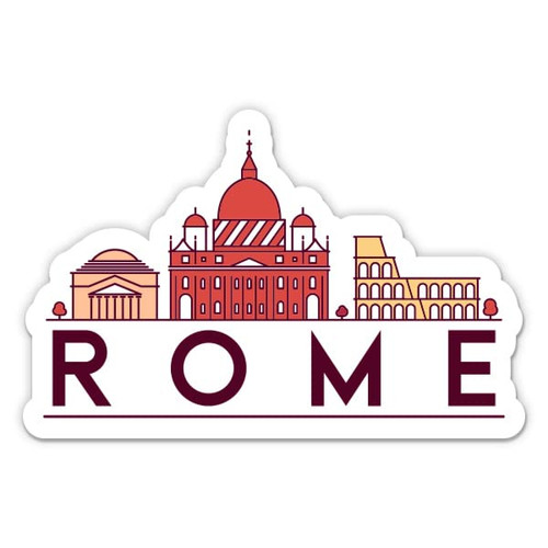 Squiddy Rome Italy - Vinyl Sticker Decal for Phone, Laptop, Water Bottle (3" Wide)