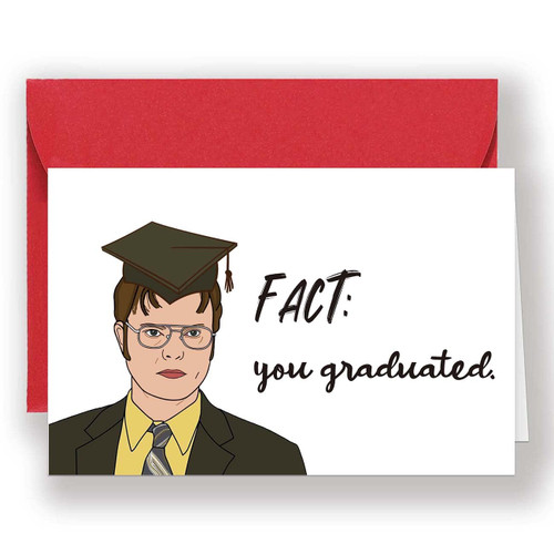 Hilarious Dwight Office You Graduated Card, Funny Graduation Card for Classmate Him Her, Congrats Graduation Card Hilarious Dwight Office You Graduated Card, Funny Graduation Card for Classmate Him Her, Congrats Graduation Card