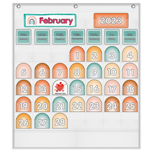 ABCKEY Weather Calendar for Kids,Weather Calendar for Classroom, Children's Calendar for Learning, Classroom Supplies Pocket Chart for Classroom and Homeschool