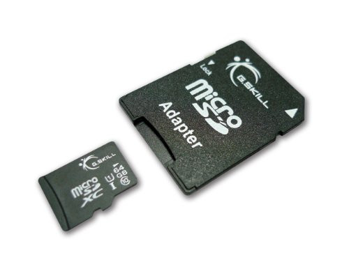 G.Skill 64GB Micro SDXC Flash Memory Card with SD Adapter (FF-TSDXC64GA-U1)
