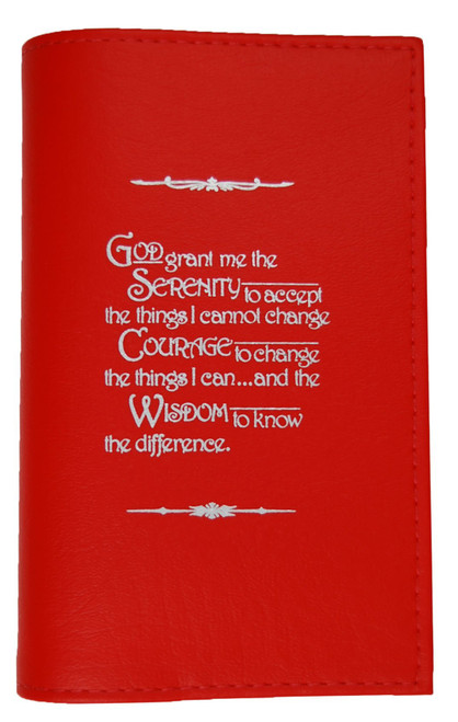 Alcoholics Anonymous AA Soft Paperback Big Book Cover Serenity Prayer Red