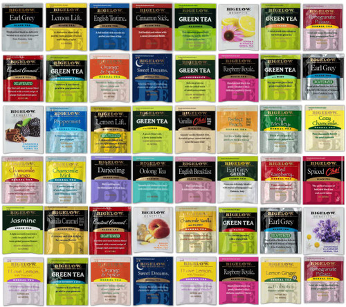 Tea Bags Assortment Variety Sampler Pack Gift Box - 48 Count - Green, Black, Herbal, English, Chai Tea Breakfast Tea Bags Assortment Variety Sampler Pack Gift Box - 48 Count - Green, Black, Herbal, English, Chai Tea Breakfast