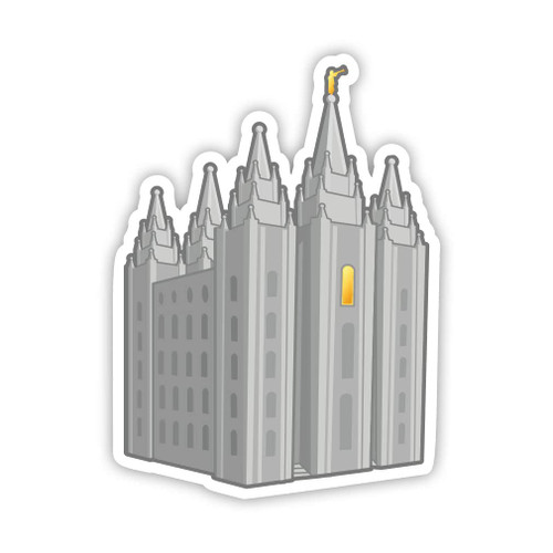 Salt Lake Temple Vinyl Waterproof LDS Sticker for Laptop or Water Bottle