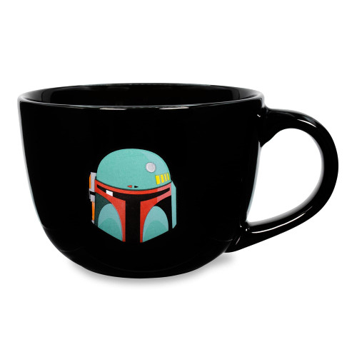 Star Wars: The Mandalorian Boba Fett Ceramic Soup Mug | Bowl For Ice Cream, Cereal, Oatmeal | Large Coffee Cup For Espresso, Caffeine, Beverage | Cute Home & Kitchen Decor Essentials | Holds 24 Ounces