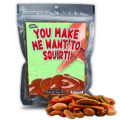 You Make Me Want to Squirt - Trail Mix - Ketchup Themed Gag Gift - Gifts for Ketchup Lovers - Present for Husband Who Love Ketchup - Funny Gag Gift for Men - Best Friend Gift Ideas - Joke