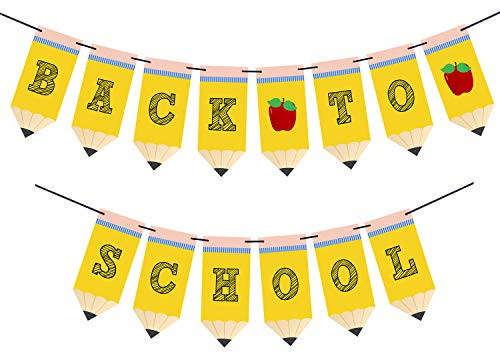 Back to School Pencil Banner - First Day of School Banner - Back to School Banner - Classroom Decor - Teacher Banner - Back to School Party Decorations