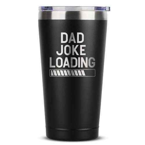 Gifts for Dad - Dad Joke Loading, 16 oz Insulated Coffee Tumbler with Lid - Gifts for Fathers Day - Funny Dad Gifts from Daughter Son Kids - Dads Birthday Gifts - Dad Tumbler Travel Coffee Mug, Black Gifts for Dad - Dad Joke Loading, 16 oz Insulated Coffee Tumbler with Lid - Gifts for Fathers Day - Funny Dad Gifts from Daughter Son Kids - Dads Birthday Gifts - Dad Tumbler Travel Coffee Mug, Black