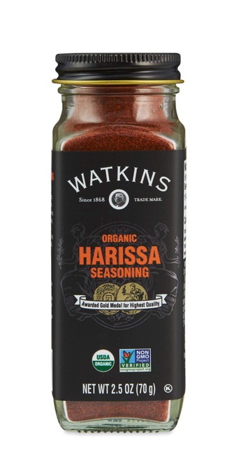 Watkins Gourmet Organic Spice Jar, Harissa, Non-GMO, Kosher, 2.5 oz. Bottle, 1-Pack