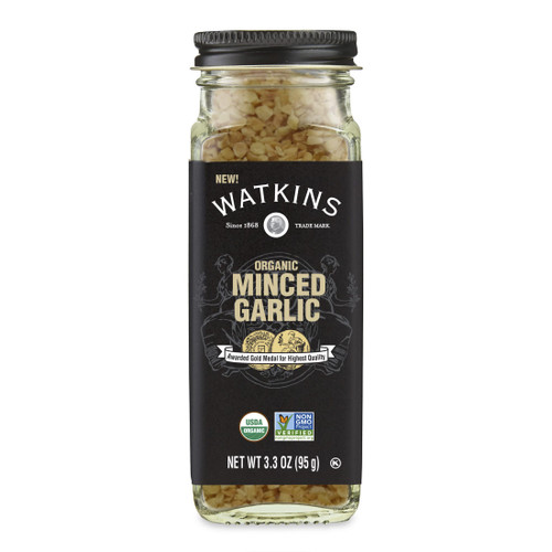 Watkins Organic Minced Garlic, 3.3 oz., 1 Count