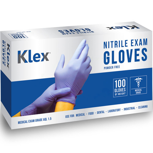 Klex Nitrile Exam Gloves - Medical Grade, Powder Free, Rubber Latex Free, Disposable Examination Grade Glove, Food Safe, Lavender XL Extra Large, 10 Box of 100, 1000 Count Klex Nitrile Exam Gloves - Medical Grade, Powder Free, Rubber Latex Free, Disposable Examination Grade Glove, Food Safe, Lavender XL Extra Large, 10 Box of 100, 1000 Count