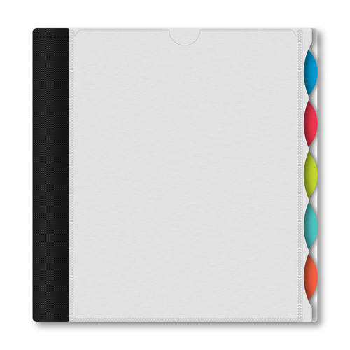 iScholar iQ+ 5-Subject Poly Cover Wirebound Notebook, College Ruled, 11 x 8.5 Inch Sheet Size, 200 Sheets, White (59906-WH)