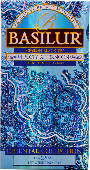 Basilur "Frosty Aftrnoon" Orintal Tea collection,Ceylon Black tea, 25 Count String & Tag Basilur "Frosty Aftrnoon" Orintal Tea collection,Ceylon Black tea, 25 Count String & Tag