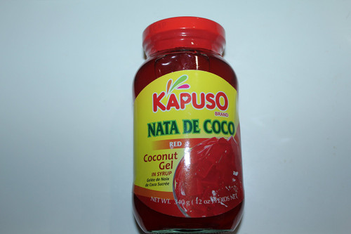Kapuso Brand Coconut Gel or Nata De Coco Red Pack of Three Jars 12 Oz a Jar