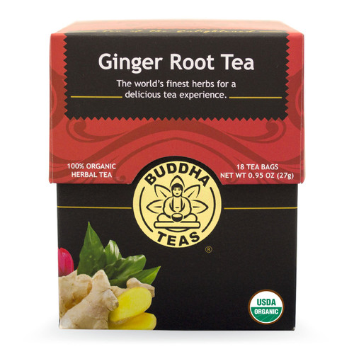 Buddha Teas Ginger Root Tea, 18 Count (Pack of 6)