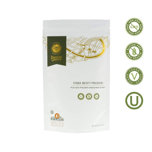Druids Grove Faba Bean Protein Concentrate Vegan ? Non-GMO Gluten-Free OU Kosher Certified - 8 oz. Druids Grove Faba Bean Protein Concentrate Vegan ? Non-GMO Gluten-Free OU Kosher Certified - 8 oz.