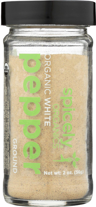 SPICELY Organic Jar Pepper White Ground, 2 OZ