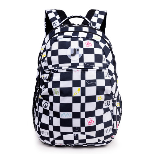 J World New York Cornelia School Backpack for Kids. Cute Womens Laptop Bookbag, Icon Checkers, One Size