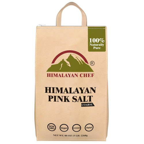Himalayan Chef Pink Salt Coarse Grain, Salt for Grinder Refill - 5 lbs Bags | 100% Natural Salt, Non-GMO & Gluten Free - Pack of 2