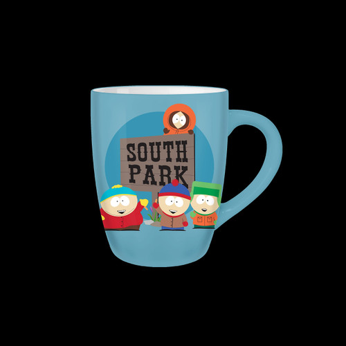 Silver Buffalo South Park Kids and Logo Jumbo Curved Ceramic Mug,25 Ounces