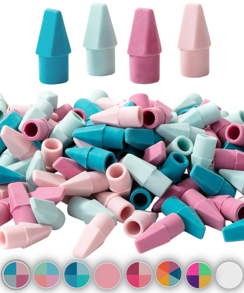 Mr. Pen- Pencil Erasers Toppers, 120Pack, Muted Pastel Colors, Erasers for Pencil, Pencil Top Erasers, Pencil Eraser, Eraser Pencil, Pencil Cap Erasers, Eraser Caps, Eraser Tops, Pencil Topper Erasers