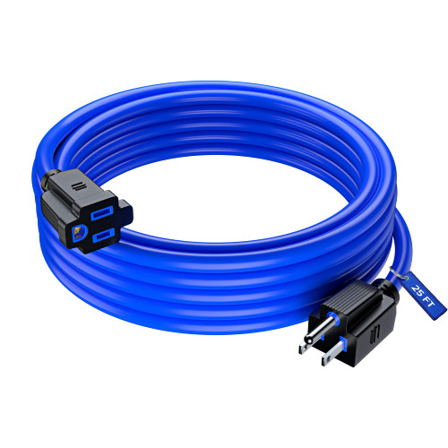 Maximm Extension Cord 25 ft, SJTW Outdoor Extension Cord, Heavy Duty Extension Cord, 3 Prong Extension Cord, Long Extension Cord (25 Feet,Blue) Maximm Extension Cord 25 ft, SJTW Outdoor Extension Cord, Heavy Duty Extension Cord, 3 Prong Extension Cord, Long Extension Cord (25 Feet,Blue)