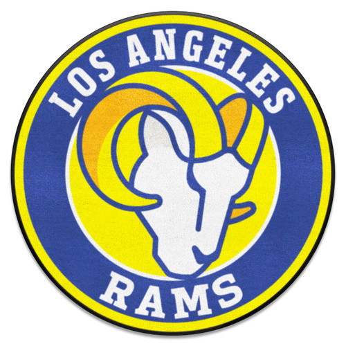 FANMATS 17976 Los Angeles Rams Roundel Rug - 27in. Diameter