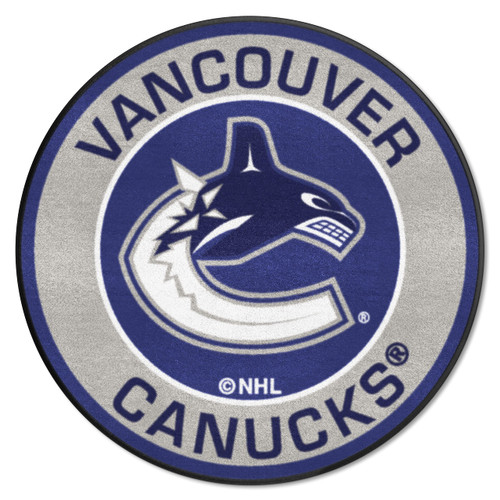 FANMATS 18889 Vancouver Canucks Roundel Rug - 27in. Diameter