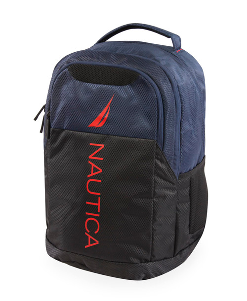Nautica Armada Laptop Backpack, Navy/Black, One Size