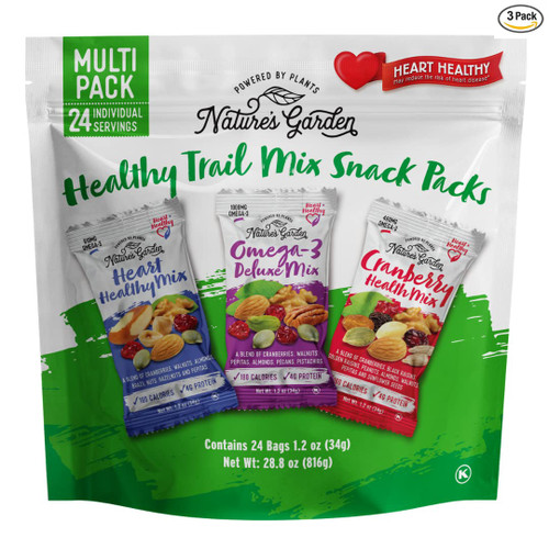 Nature's Garden Healthy Trail Mix Snack Pack - 28.8 oz (Pack of 3)